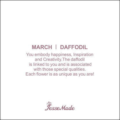 Personalised March Birthflower Necklace With Birthstones Custom 1 Name Necklace For Her-Jessemade AU