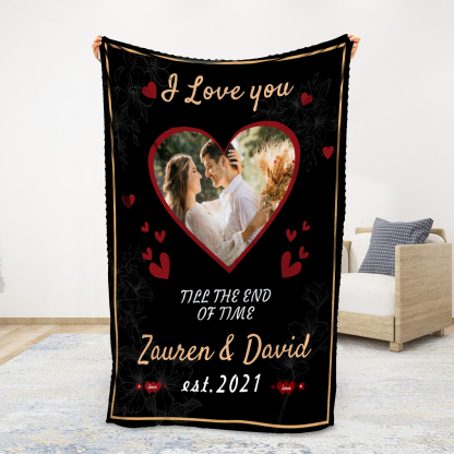 Personalised Couple Blanket Custom Photo Romantic Gift For Her-Jessemade AU