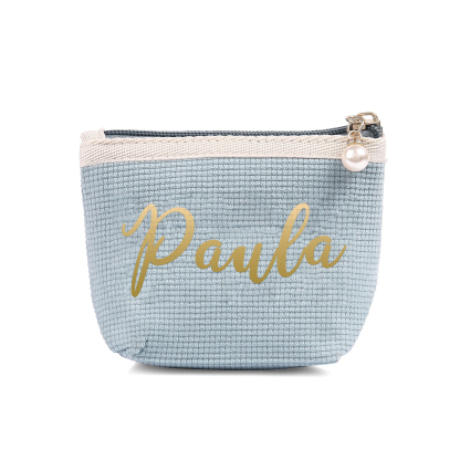 Personalised Name Cosmetic Bag Custom Makeup Bag Zipper Storage Bag Gifts for Ladies Girls-Jessemade AU