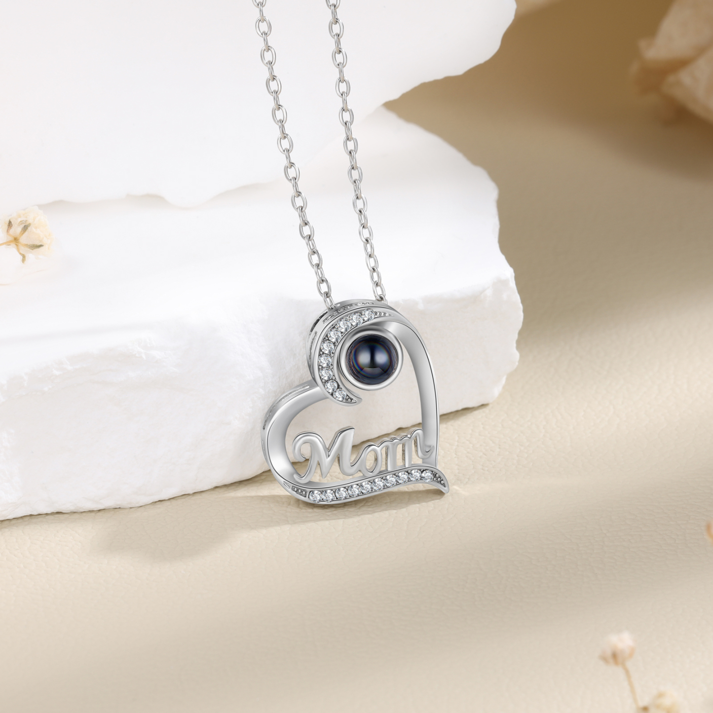 Personalised Mom Projection Necklace Custom Photo Necklace Creative Gift for Mother's Day-Jessemade AU