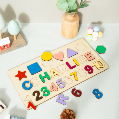 Personalised Kid's Wooden Name Alphabet Puzzle Toy for Toddlers Early Learning Child Toy-Jessemade AU