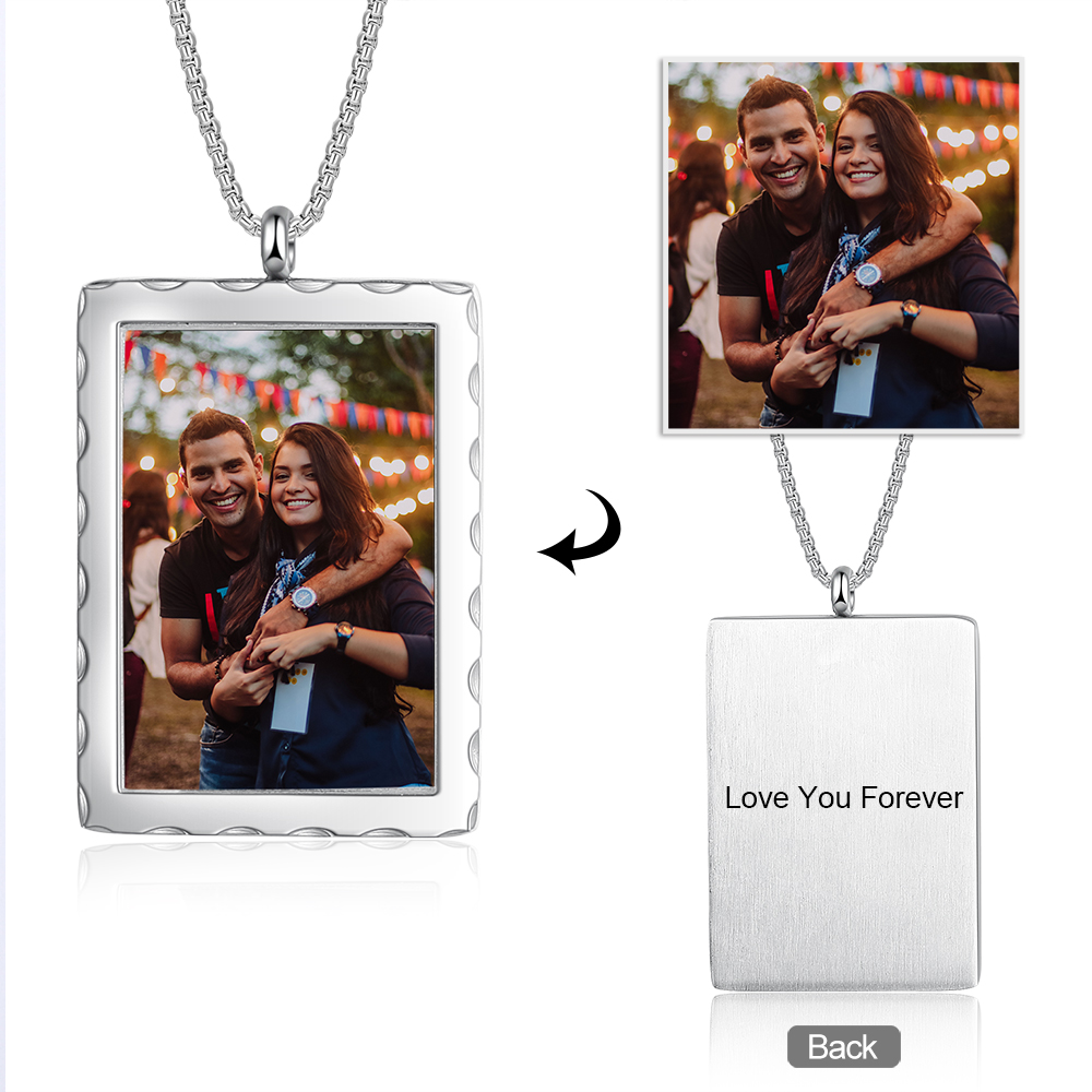 Personalised Photo Necklace Custom Message Gifts For Her-Jessemade AU