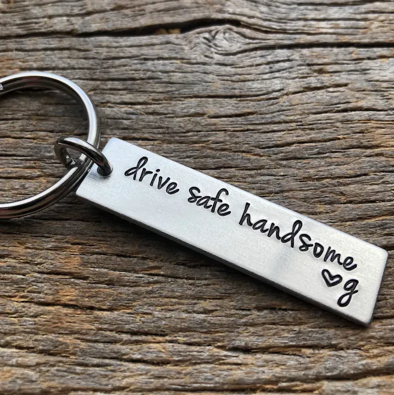 Personalised Initial Drive Safe Handsome Keychain-Jessemade AU