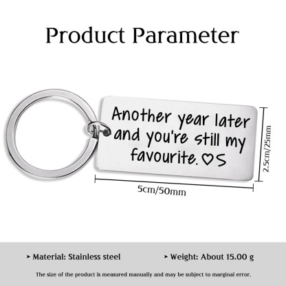 Personalised Letter Keychain Funny Keychain Couple Gift - Another Year Later And You're Still My Favourite-Jessemade AU