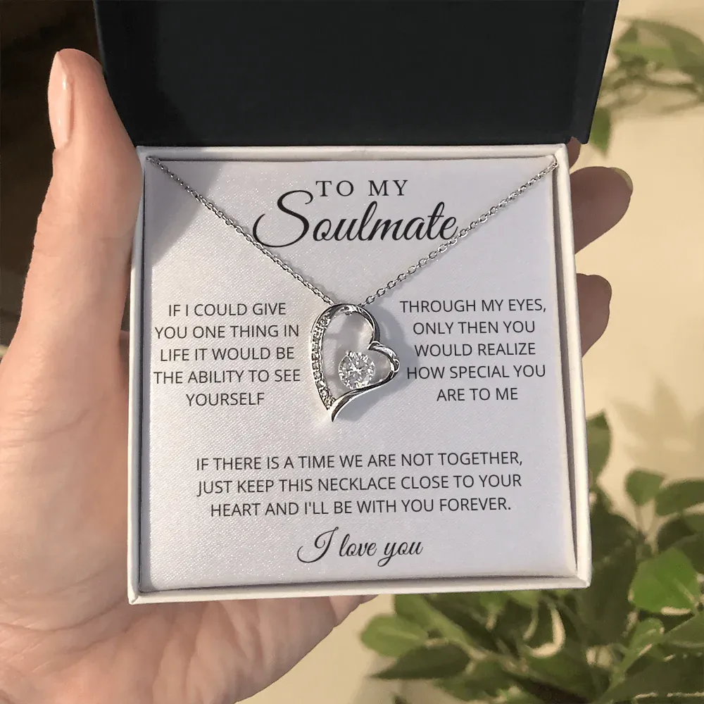 To My Soulmate, Heart Necklace "I will always love you" Inspirational Gifts for Lover-Jessemade AU