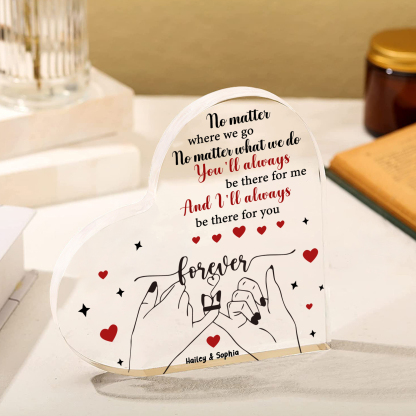 Acrylic Heart Keepsake Custom 2 Names Ornament Valentine's Day Gift for Friends/Couples - I'll Always Be There For You-Jessemade AU