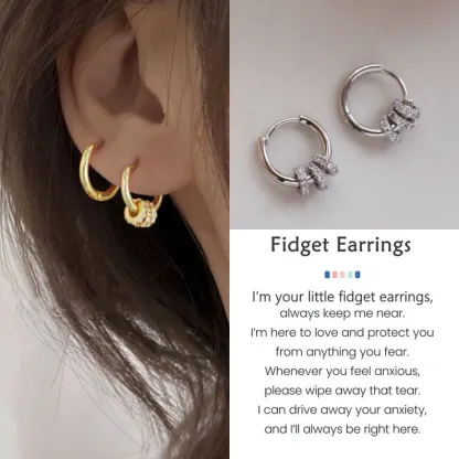 "Drive Away Your Anxiety" Fidget Earrings S925 Earrrings Inspirational Gifts for Her-Jessemade AU