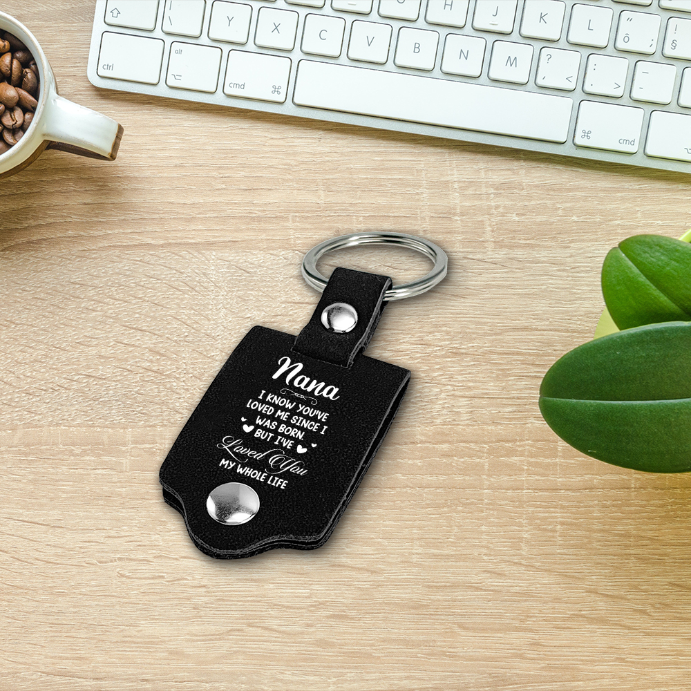 Personalised Photo Keychain Leather Keychain Gifts for Grandma - Remember I Loved You, Nana-Jessemade AU