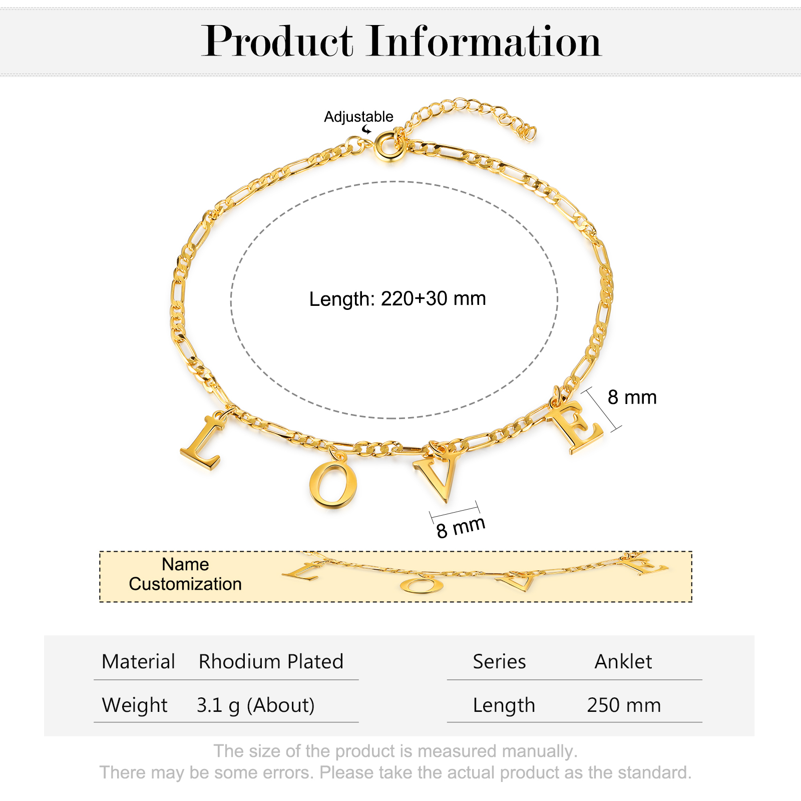 Personalised Name Anklet For The Summer-Next Life Meet Again-Jessemade AU