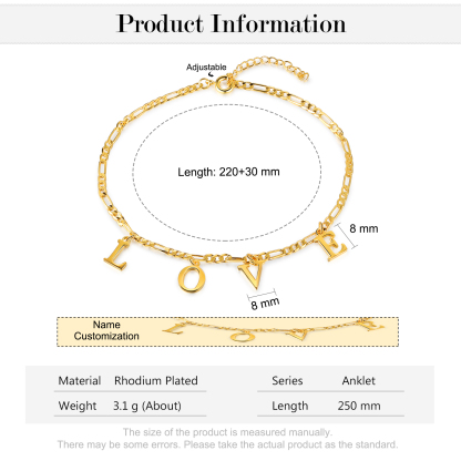 Personalised Name Anklet For The Summer-Next Life Meet Again-Jessemade AU