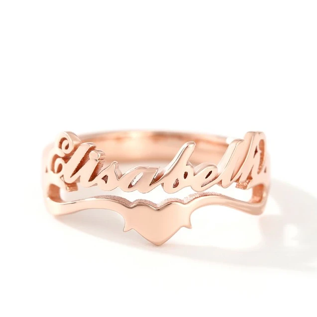 Personalised Ring Custom 1 Name Ring GIFT For Women-Jessemade AU