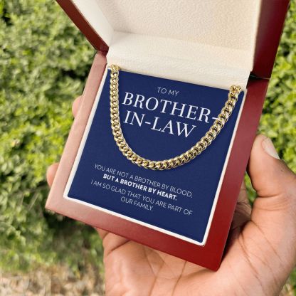 To My Brother-In-Law Necklace Cuban Link Chain Necklace Gift Set - I Am So Glad That You Are Part Of Our Family-Jessemade AU