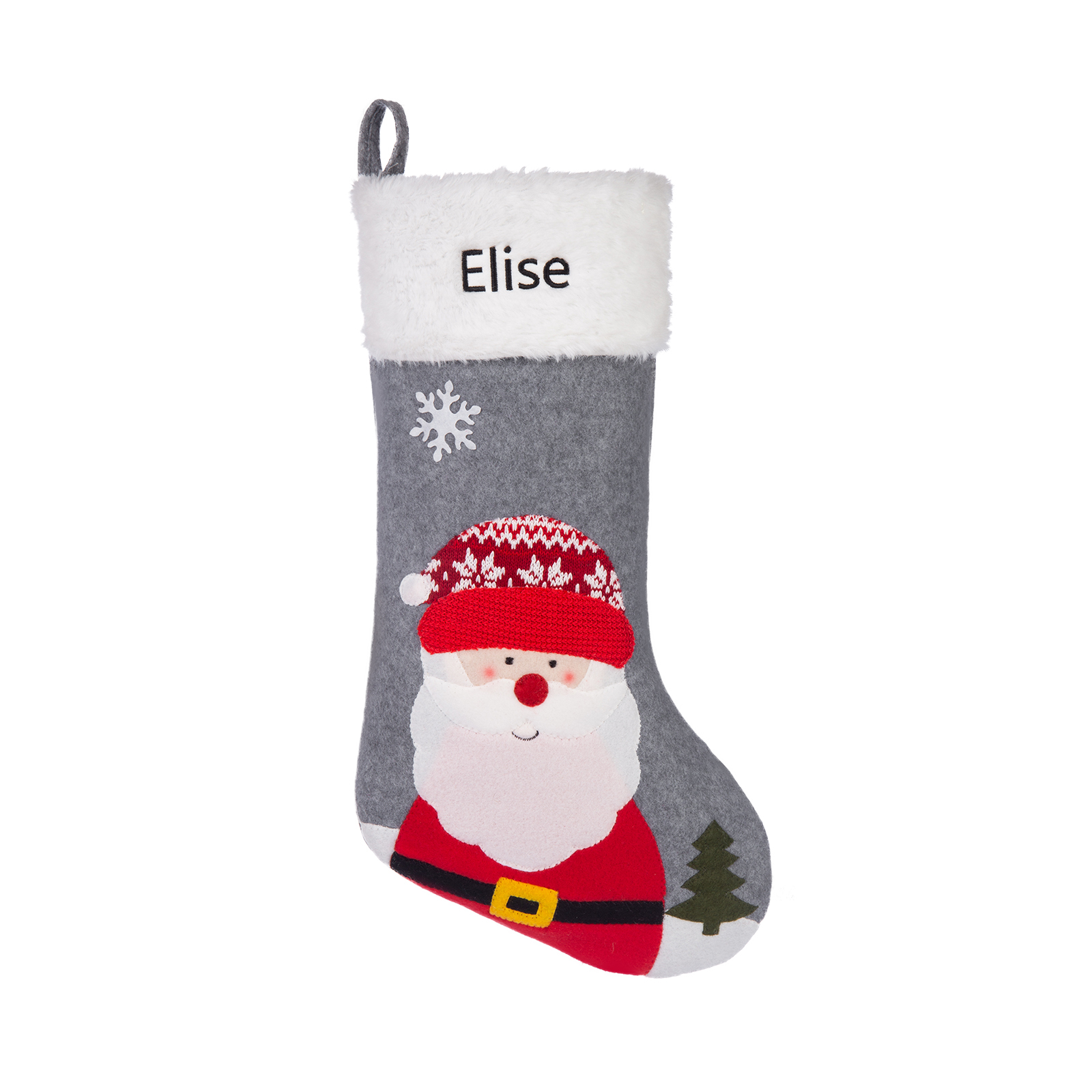 Customised 1 Name Christmas Stockings Ornaments Personalised Christmas Gray Gifts for Family Friends-Jessemade AU