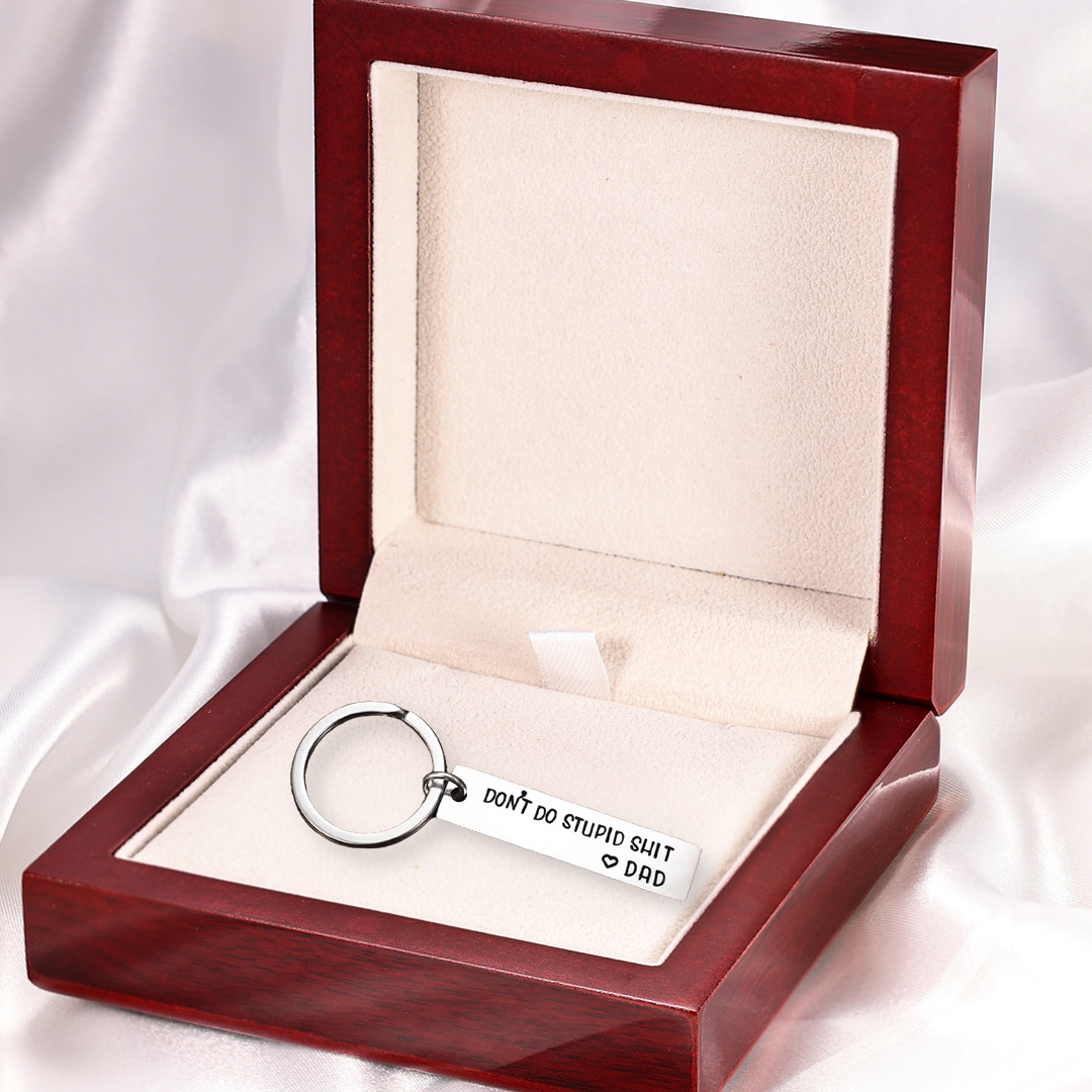 Don't Do Stupid Keychain Funny Gift for Kids Teenagers-Jessemade AU