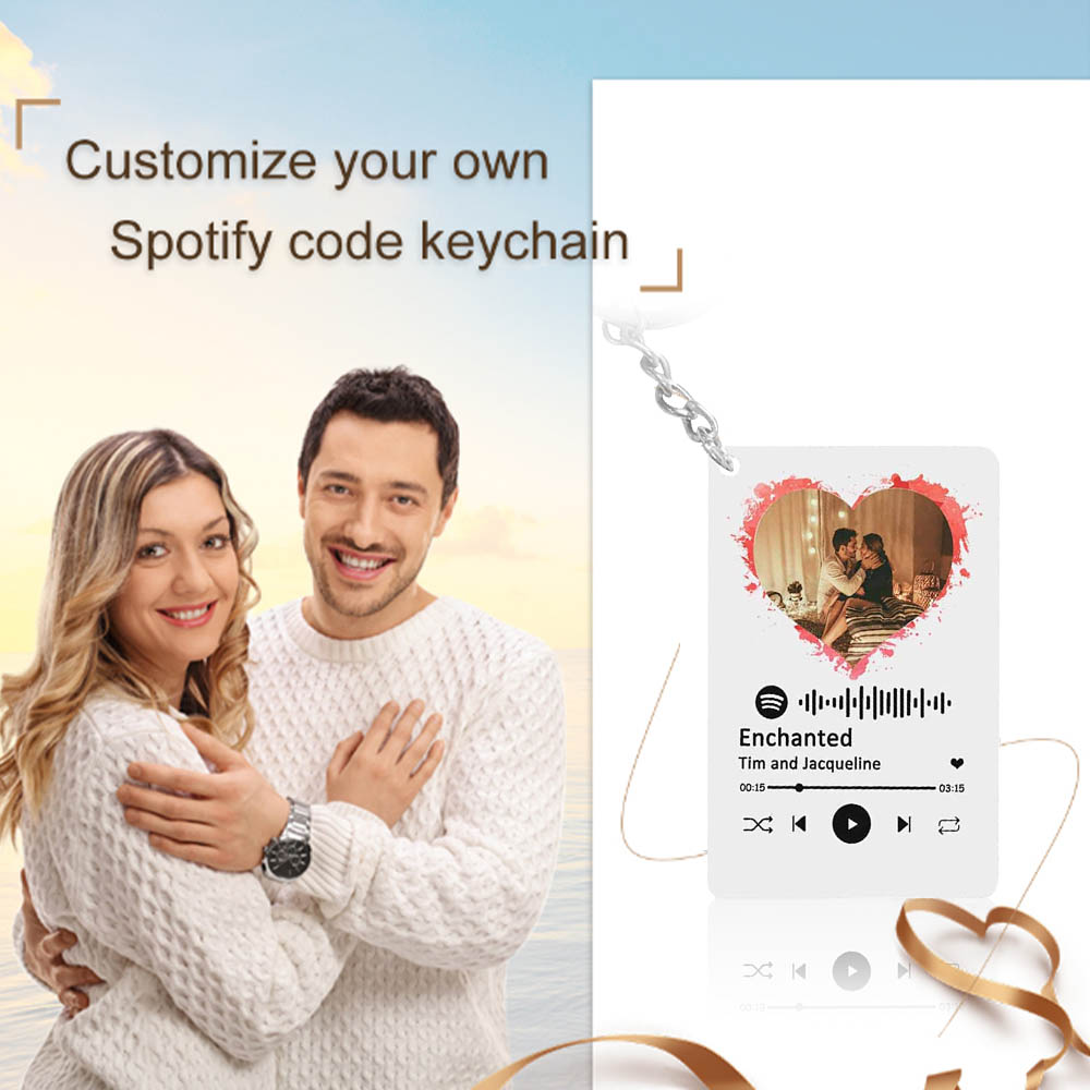 Personalised Spotify Code Keychain Custom 1 photo-Jessemade AU