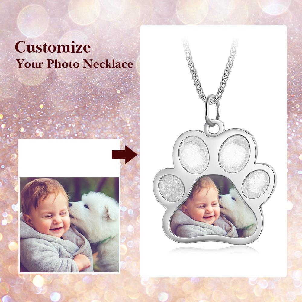 Personalised Paw Necklace Custom Photo Necklace Gifts For Her-Jessemade AU