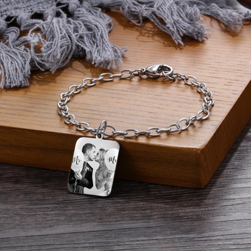 Personalised Photo Locket Bracelet Custom Photo Bracelet Gifts For Her-Jessemade AU