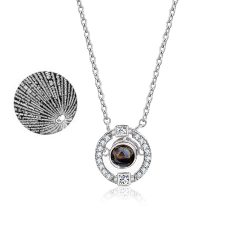 Personalised 100 Languages Projection Necklace Engraved  " I LOVE YOU" Heart Necklace Gifts For Her-Jessemade AU