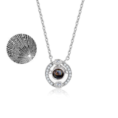 Personalised 100 Languages Projection Necklace Engraved  " I LOVE YOU" Heart Necklace Gifts For Her-Jessemade AU