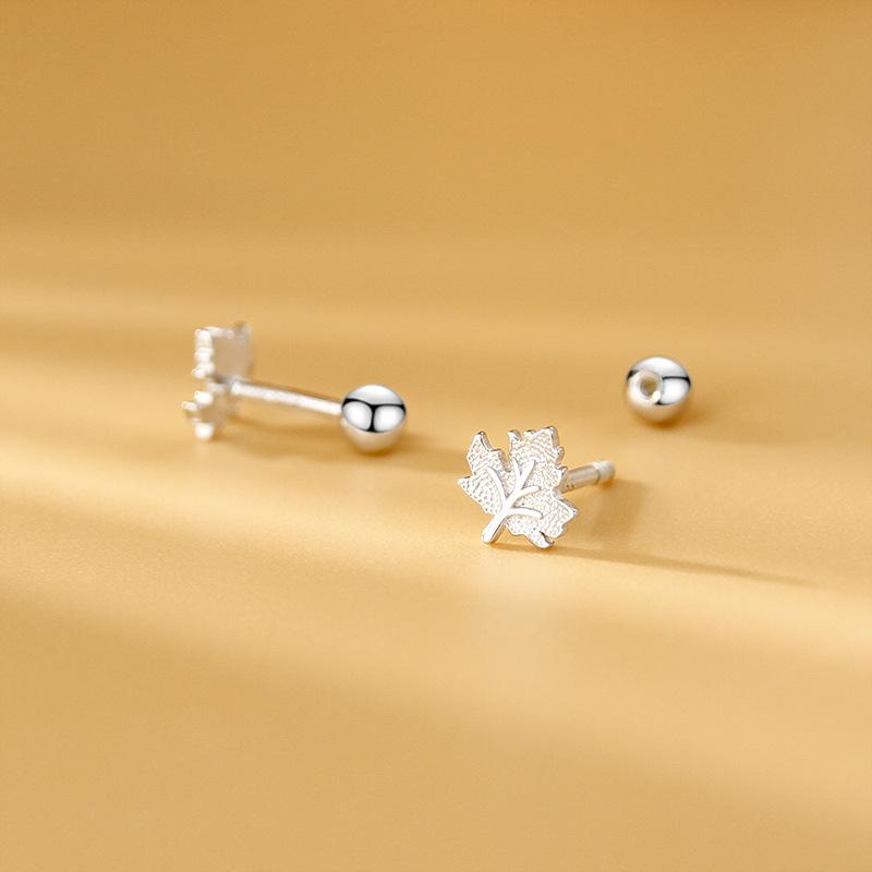 Women's Earrings Maple Leaf Earrings Silver Earrings Birthday Gift For Her-Jessemade AU