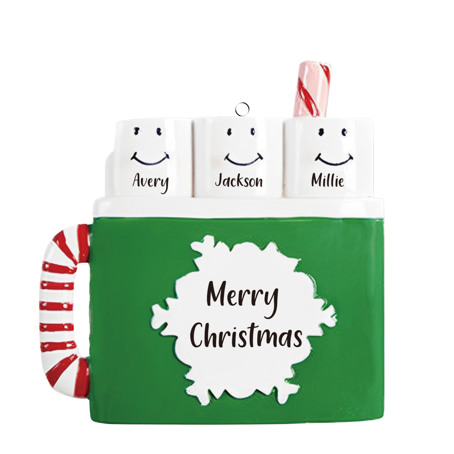 3 Names - Personalised Xmas Ornament Custom Name & Text Christmas Tree Wooden Decor Gift for Family Friends-Jessemade AU