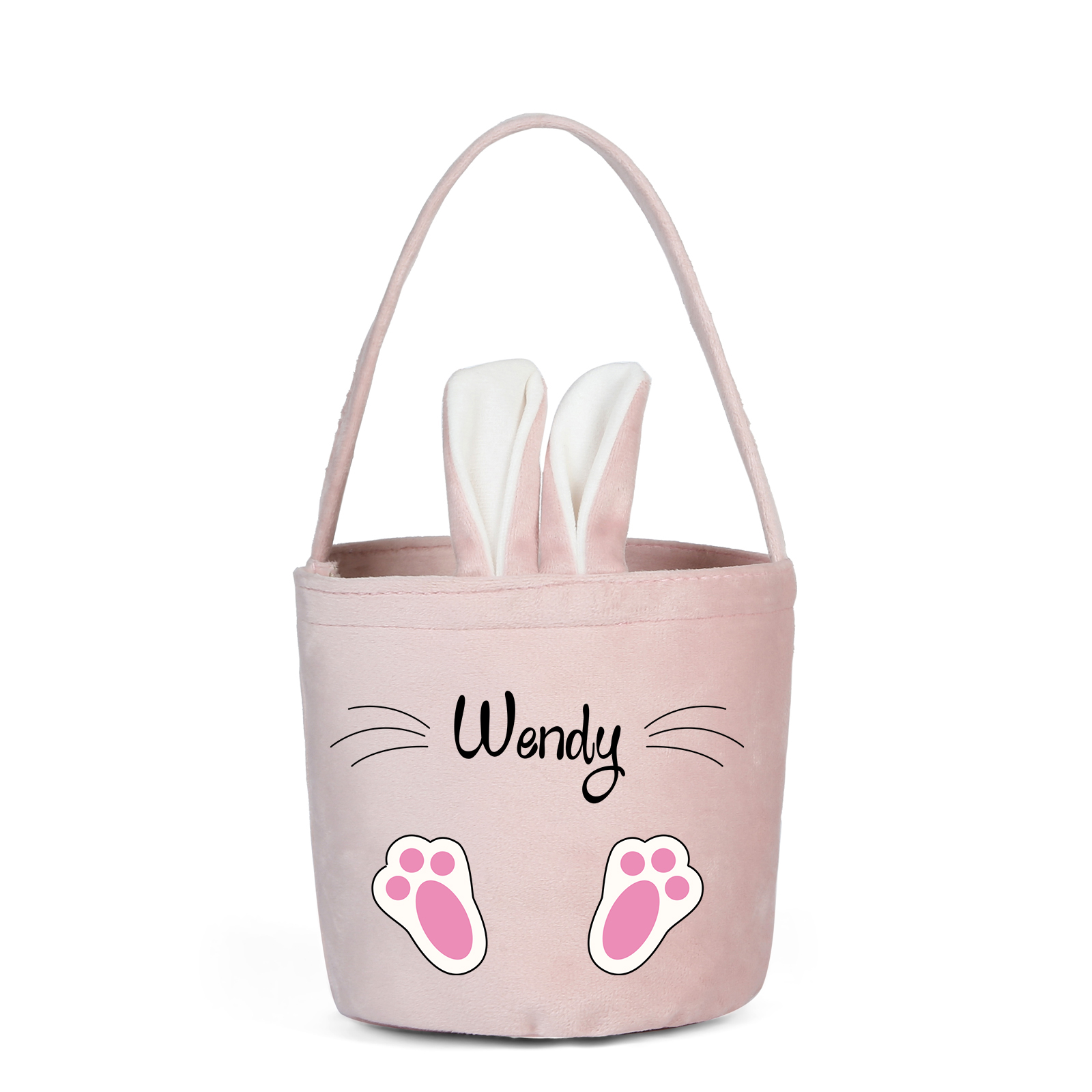 Personalised Bunny Tote Bag Custom Name Bunny Basket Bucket Bag Easter Gifts-Jessemade AU