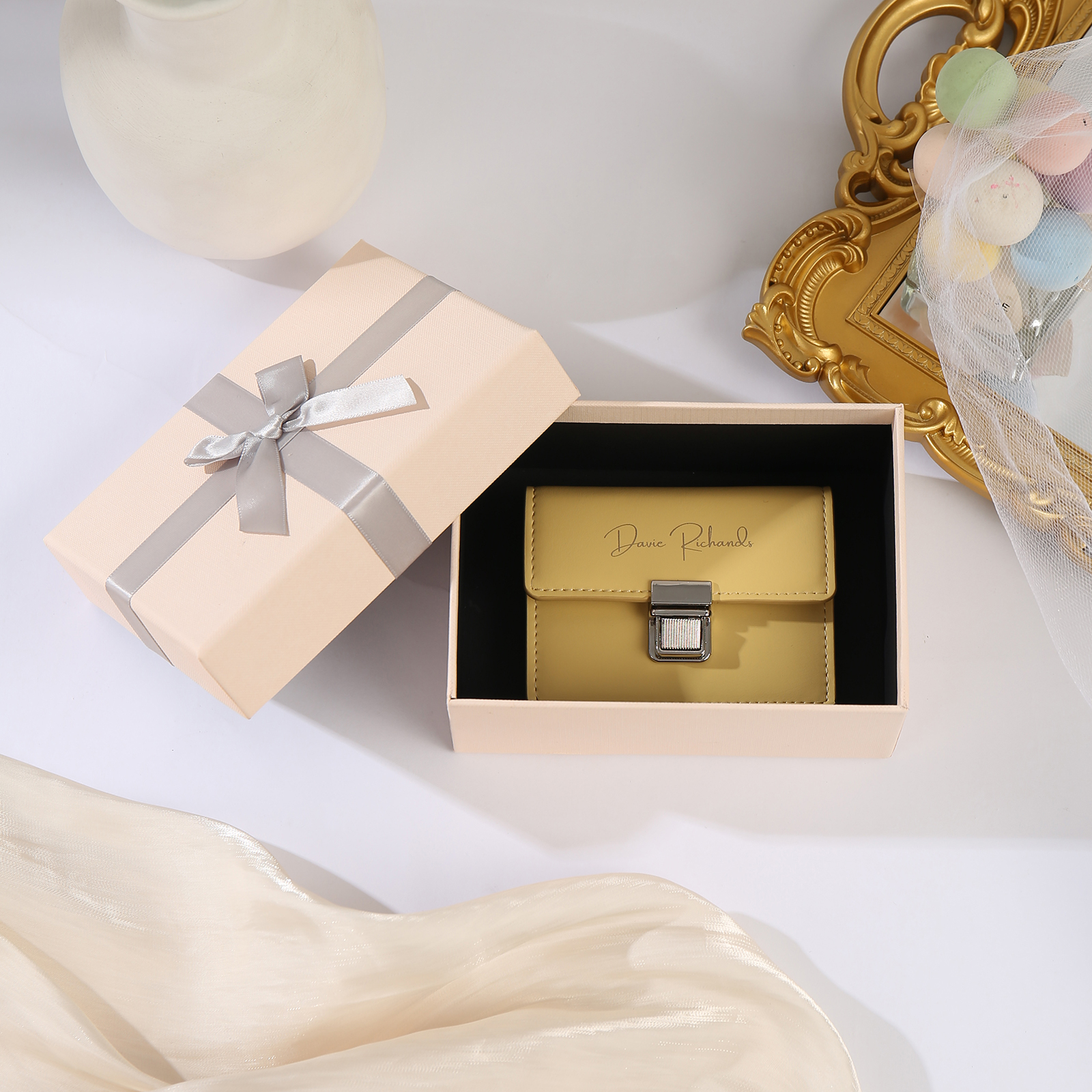 Exquisite Wallet Gift Box Light Pink Rectangle Gift Packaging-Jessemade AU