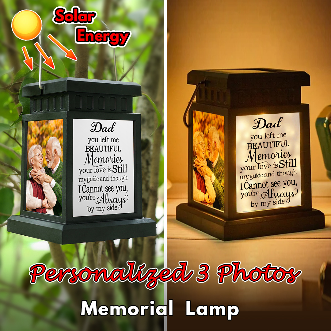 Solar Light Personalised Photo Memorial Lantern Lamp Sympathy Lantern Bereavement Gift Loss of a Loved One-Jessemade AU