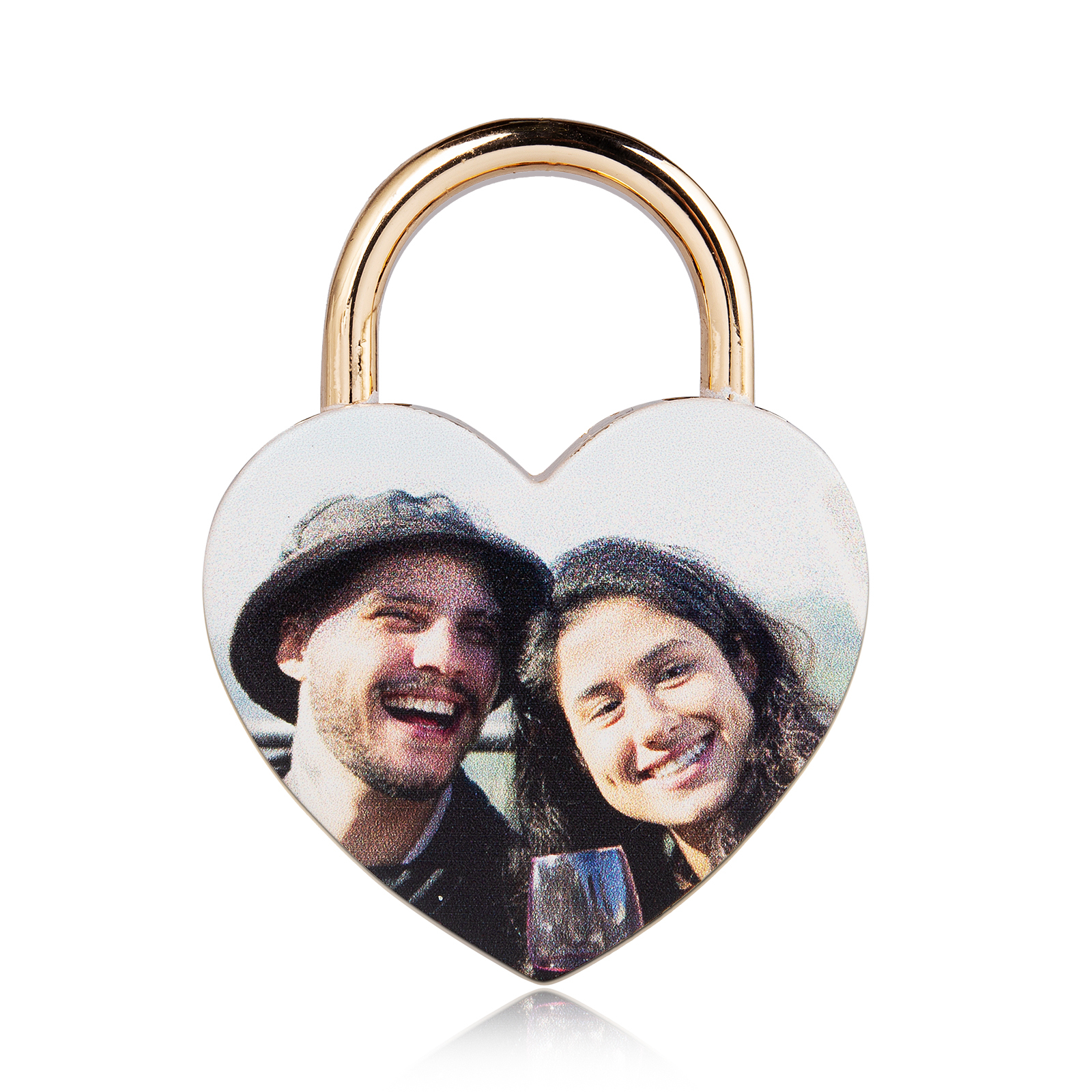 Personalised Heart Love Lock Custom Photo Padlocks Gifts For Couple-Jessemade AU