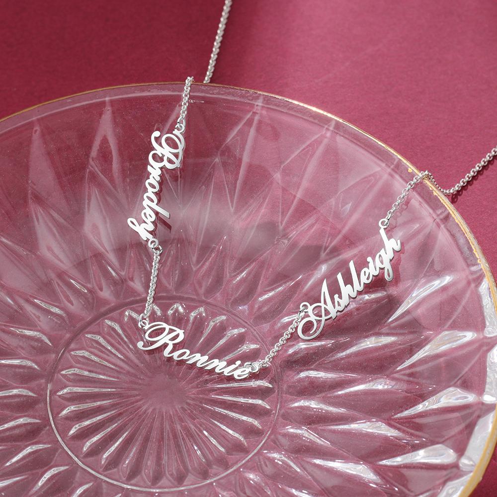 Personalised Necklace Custom 3 Names Necklace Gift For Women-Jessemade AU