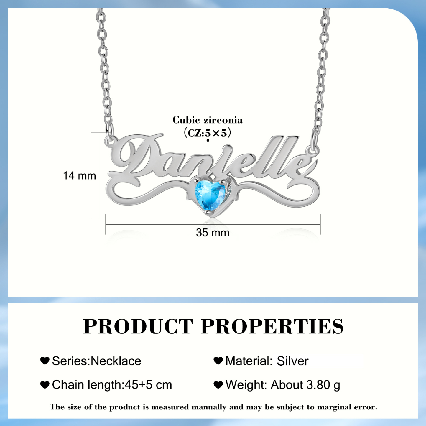 Personalised Women's Necklace Customised Name & Birthstone Necklace Birthday Gift for Her-Jessemade AU