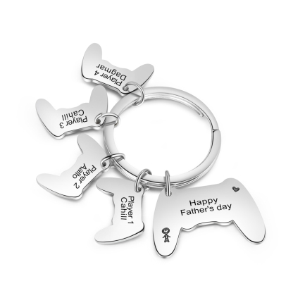 Personalised Keychain Engraved 4 Names Keychain Gifts For Him-Jessemade AU