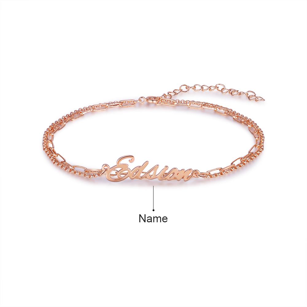 Personalised Bracelet Custom 1 Name Bracelet Gift For Women-Jessemade AU