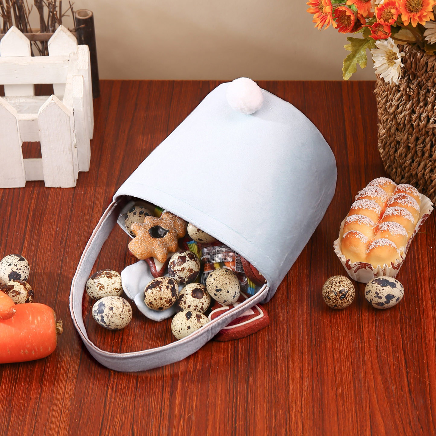 Personalised Bunny Tote Bag Custom Name Bunny Basket Bucket Bag Easter Gifts-Jessemade AU