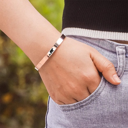 To My Mom Mama Bear Cuff Bangle Bracelet  "I Love You"-Jessemade AU