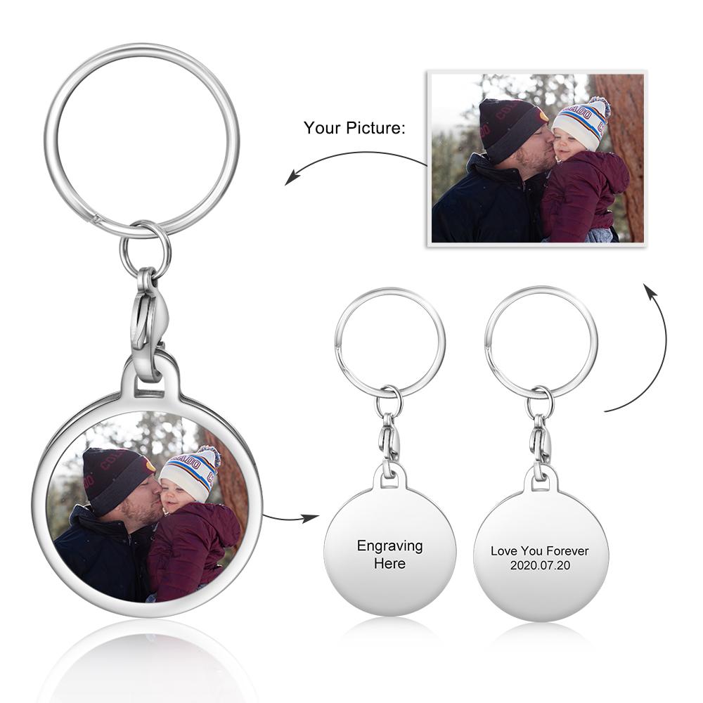 Personalised Keychain Engraved Photo Keychain Gifts For Him-Jessemade AU