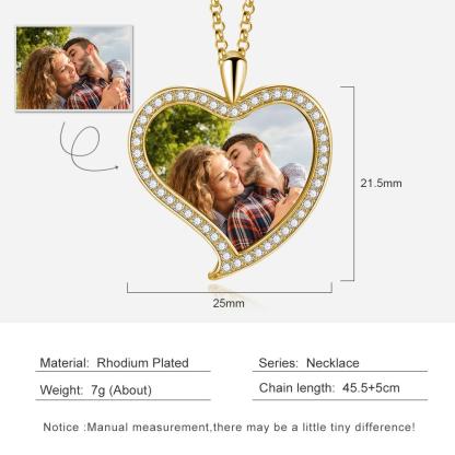Personalised Heart Necklace Custom Photo Necklace Gifts For Her-Jessemade AU