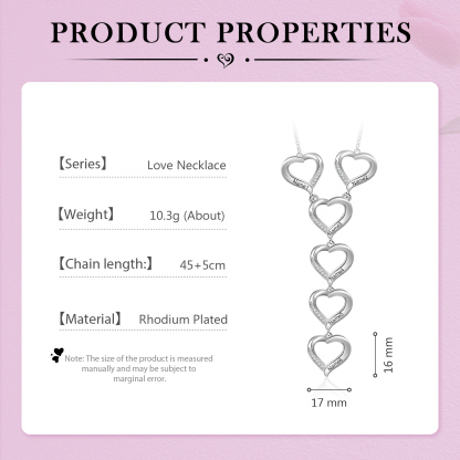 Personalised 6 Hearts Necklaces Custom 6 Family Names Necklaces Gift For Mother-Jessemade AU