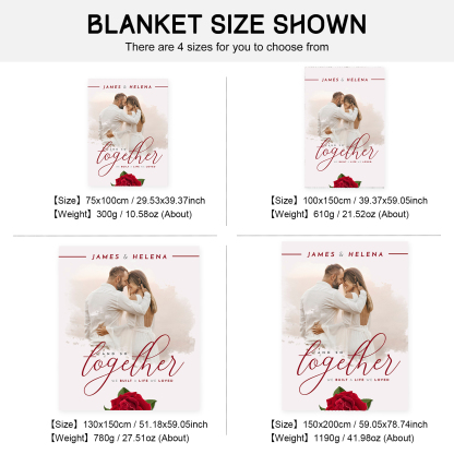 Customised Couple Blanket Engrave Photo Sweet Gift For Her-Jessemade AU