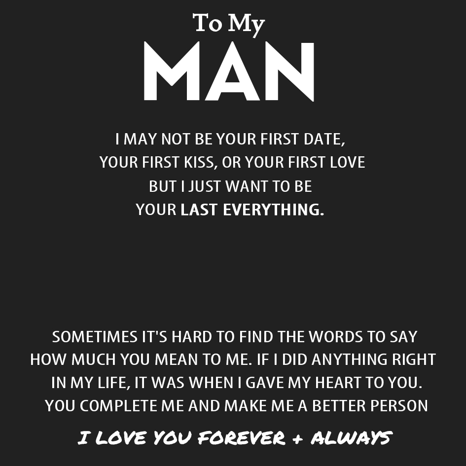 To My Man Cuban Link Chain Necklace Promise Necklace Gift Set - I Love You Forever & Always-Jessemade AU