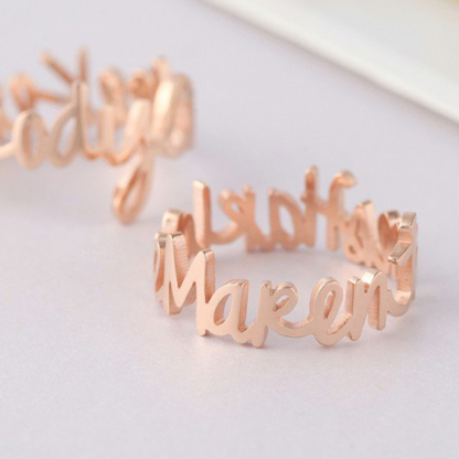 Personalised Name Ring Custom 2 Names Ring Gifts For Her-Jessemade AU