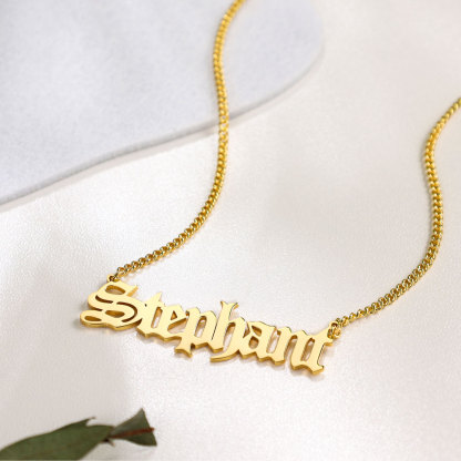Personalised Necklace Custom 1 Name Necklace Gift For Women-Jessemade AU