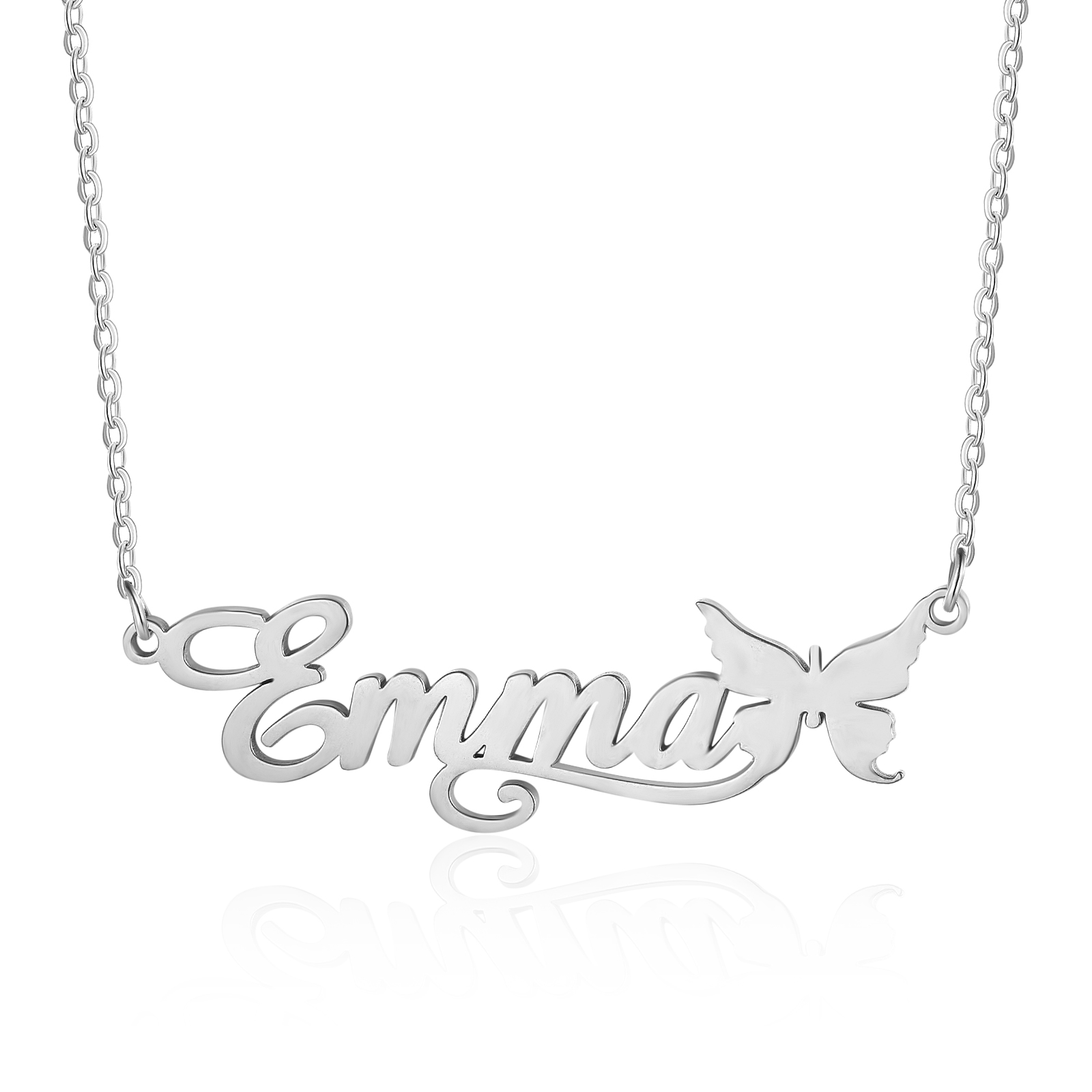 Butterfly Name Necklace Personalised One Name Necklaces Gift for Children-Jessemade AU