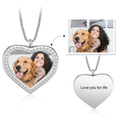 Personalised Heart Necklace Custom Photo Necklace Gifts For Her-Jessemade AU