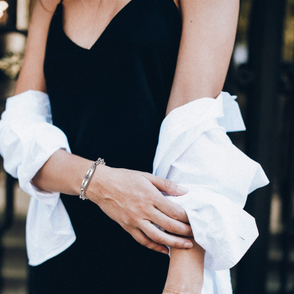 Personalised ID Bar Heart Chain Bracelets Custom Names Couple Bracelets-Jessemade AU