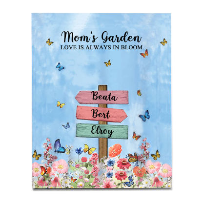 3 Names - Personalised Wooden Plaque Garden Custom Text Home Decoration Gift for Mother/Grandma-Jessemade AU
