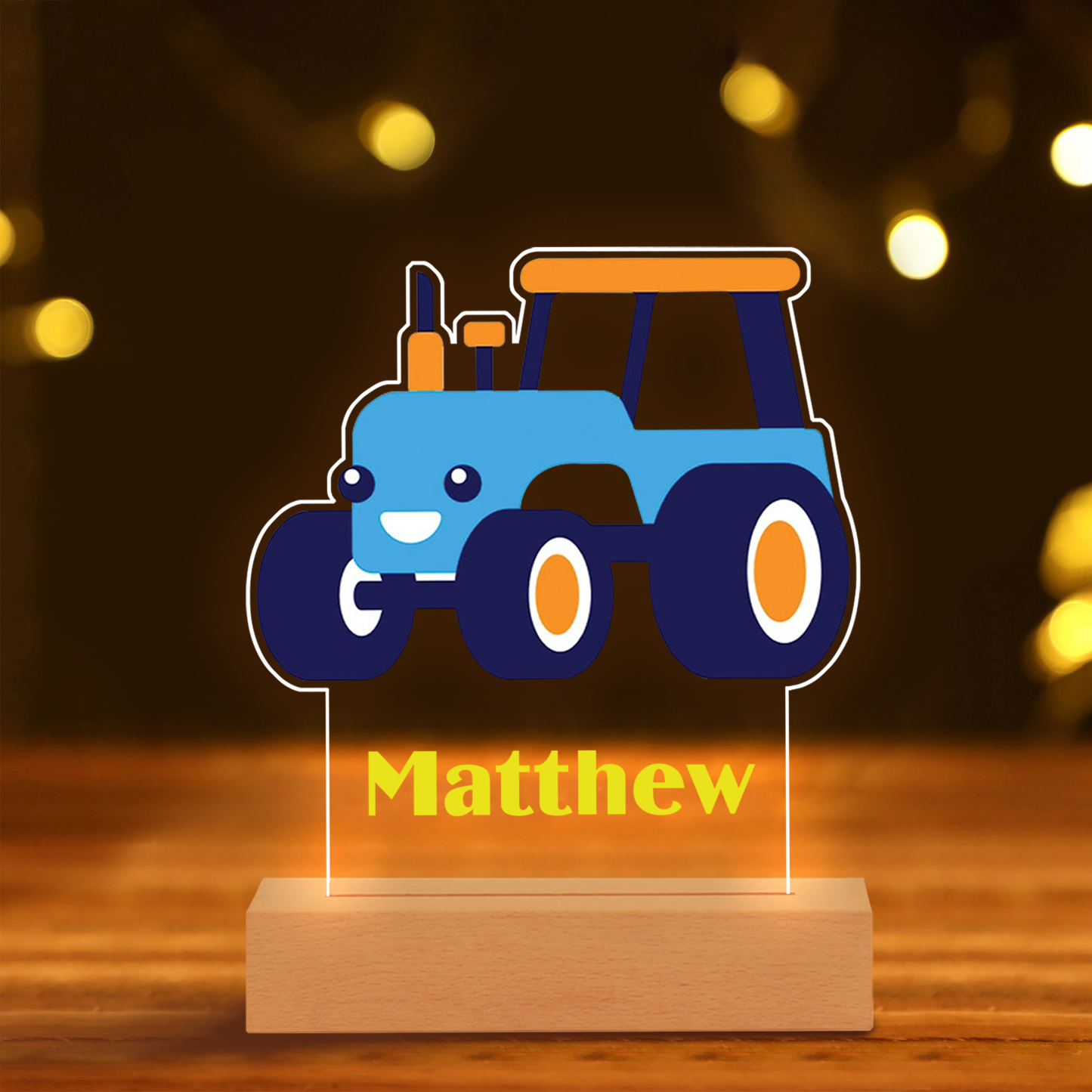 Personalised LED Night Light Custom Name Night Lamp Truck Night Light Gifts For Baby Boys-Jessemade AU