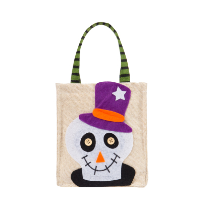 Personalised Halloween Tote Bags Custom 1 Name Halloween Trick or Treat Candy Bags-Jessemade AU
