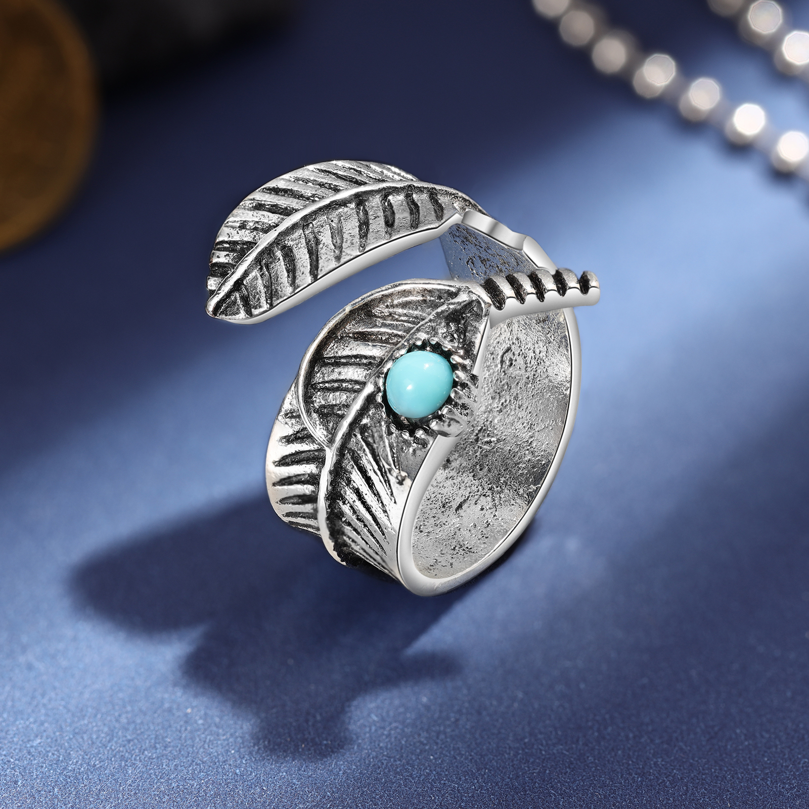 Memorial Feather Ring Open Ring Gift for Her - Your Guardian Angel Watching And Protecting From Above-Jessemade AU