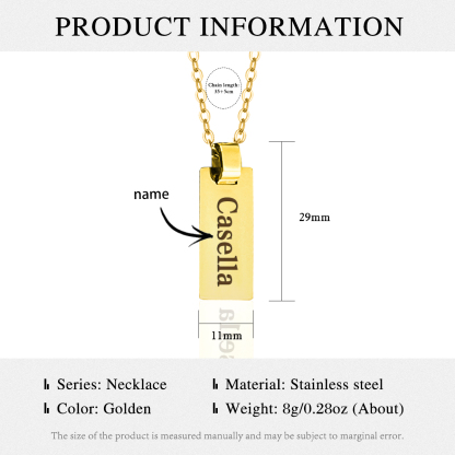 Personalised 1 Name Necklace Back To School Gold Necklace for Kids-Jessemade AU